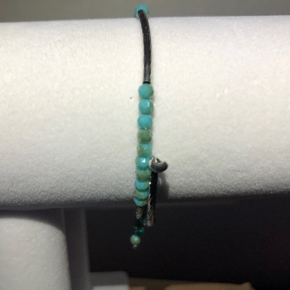 SS Glass Beaded Bracelet with Matching Earrings - Picture 2 of 5